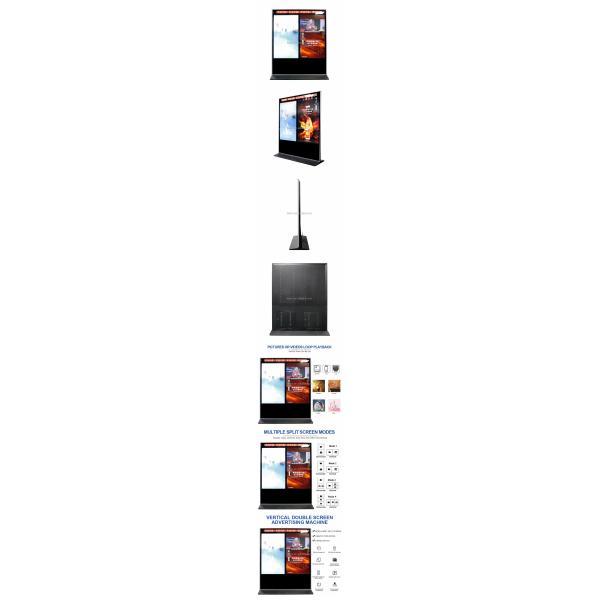 Double Side Floor Standing Digital Signage LCD Advertising Display Screen