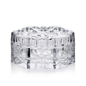 China Customized Snowflake Pattern Crystal Glass Jewelry Box on sale
