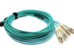 8 Core MTP-LC OM3 10G 50/125 Ruggedized Distribution Fiber Optic Patch Cord LSZH