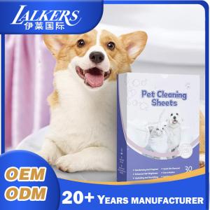 China Portable Pet Dryer Sheets Shampoo Moisturizing Organic Pet Body Wash Sheets wholesale