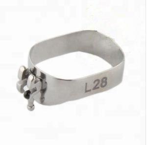 China MFDS Metal Dental Preformed Molar Bands With Roth Buccal Tube Customized wholesale