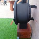 Diameter 600mm 800mm Wood Burning Fire Pits Sphere Oval Hanging Fireplace