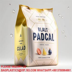 China Custom Flat Bottom Whey Protein Powder Packaging Bags Zipper Eco Friendly Stand Up Pouch wholesale