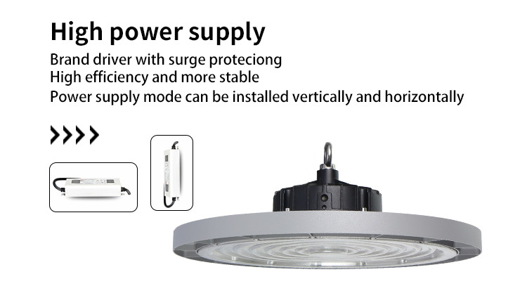 High Lumen UFO 300w 400w 200w LED High Bay Lights COB Reflector PC Cover
