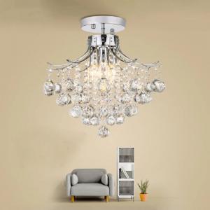 China Modern Crystal Semi Flush Ceiling Lights Fixtures Indoor Home Light Fixturs (WH-CA-30) wholesale