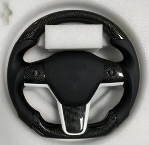 China OEM ODM PU Steering Wheel Real Carbon Fiber Custom Racing Steering Wheels wholesale