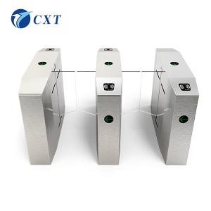 China Half Height Glass Swing Turnstile Electric Fingerprint 30-40 People/Min Passing Speed wholesale