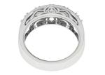 Round Cut White Gold Engagement Rings , 6pcs 4.1mm VS1 Real Diamond Wedding