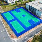 Easy Clean Indoor Outdoor Polyurethane Athletic Flooring Modular Sports Flooring