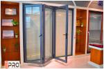 Insulated Glass Accordion Aluminum Sliding Folding Door For Exterior Balcony