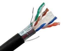 China Stranded Data FTP Cat6 Cable PVC HDPE 4 Pairs 0.57mm Copper wholesale