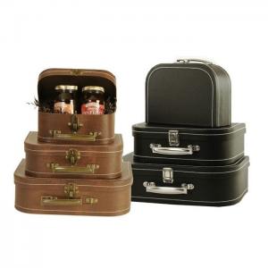 China Rigid Packaging Nested Gift Box Glossy Suitcase Sets on sale