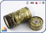 Printed Cardboard Round Box Paper Cans / Custom Paper Packaging Tube