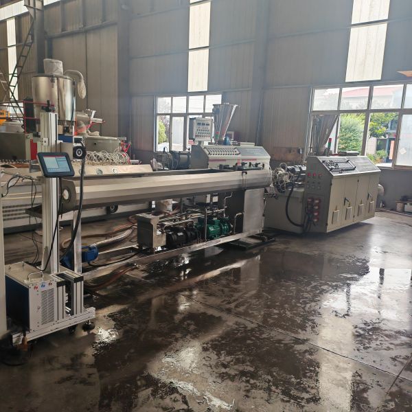 High Output PVC Pipe Extrusion Line Conical Twin Screw Extruder Plastic Pipe Making Machine
