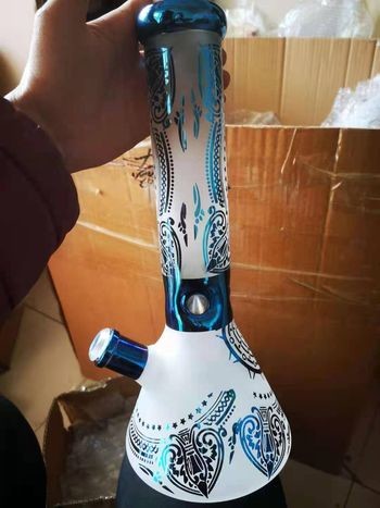 Oem Glass Smoking Bong Ricky & Morty 14inch 7mm