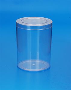 China Transparent Airtight Plastic Jars Cylindrical Shape Food Grade Material wholesale