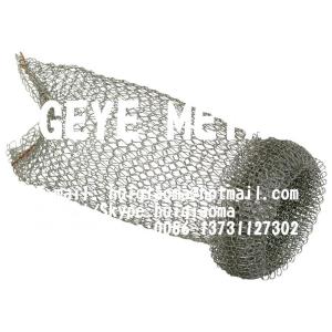 China Metal Knitted Mesh Traps, Clothes Washing Machine Wire Mesh Lint Traps Laundry Sink Drain Hose Screen Filter w/ Ties wholesale