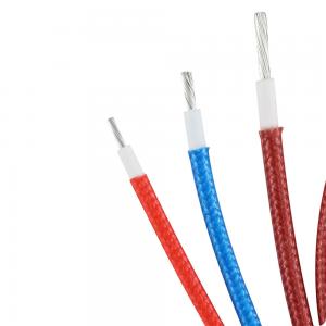 China silicone rubber insulated wire 12-30AWG for electrical appliance with blace red color on sale