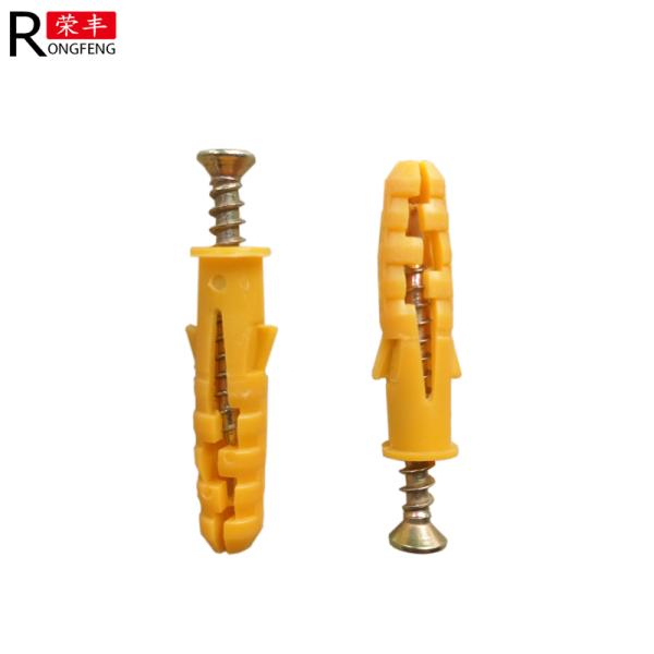 Durable Using 8mm Expanding Plastic Anchor Yellow Color