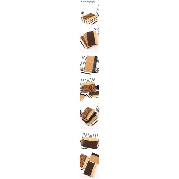 Creative Gift A5 Eco-friendly Coffee Grounds Cork Bamboo Splicing Cover Notebook