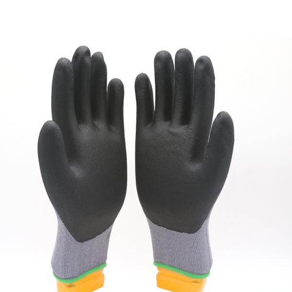 15 G Seamless Stretch Nylon And Spandex Liner Oil Resistant Working Gloves Light