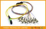 FC 12 Core Fiber Trunk Cable , MTP MPO Cable Ribbon 3M Single Mode 0.9mm