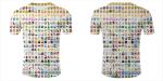3D V Neck Men Women Custom Sublimated T Shirts Hypnotic Funny Printing Short