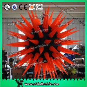 China 3M Orange Inflatable With Black Ball Inflatable Star For Event Decoration wholesale