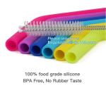 Anti-Cutting Mouth Flexible Silicone Straw Metal Straw With Silicon Tip Sleeve