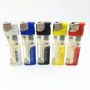 China Five Colors White LED Lamp Soft Flame Electronic Lighter Gas Refillable Cigar Lighter wholesale