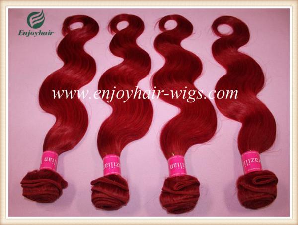 Peruvian 5A virgin remy hair weave ,red color Body wave hair weft 10''-26'