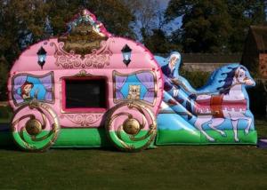 China 12' x 18' Pink Princess Carriage Castle Inflatable Combo For Girl's Birthday Party wholesale