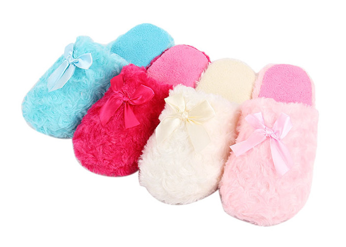 Eco Friendly Warm Soft Disposable Hotel Slippers For Airplane / Cruises
