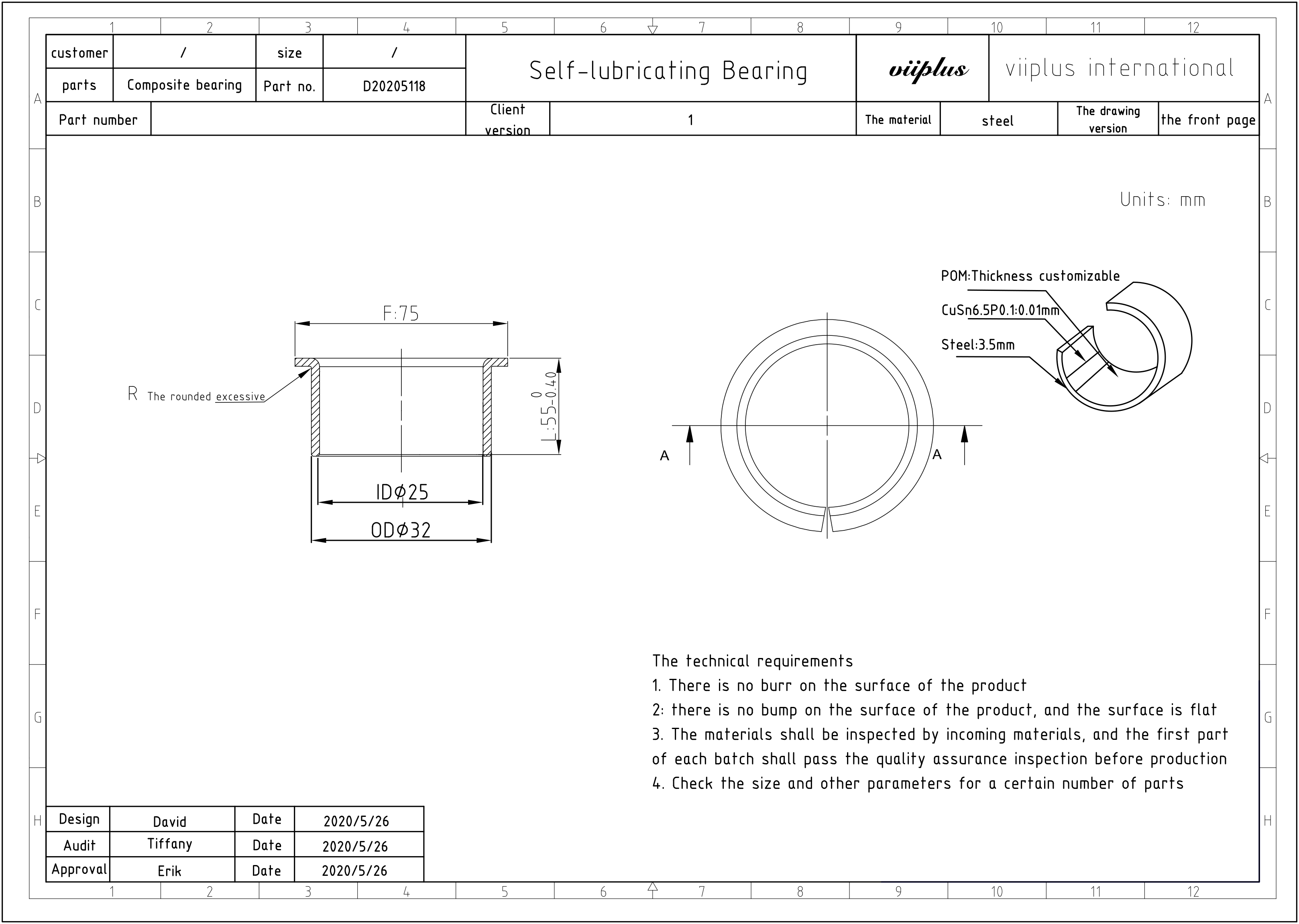 pom bushing design