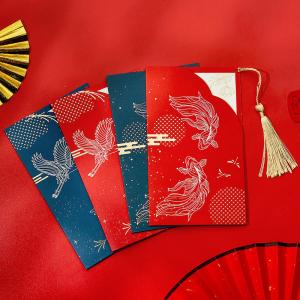 China Red Art Paper Laser Cut Wedding Cards With Ribbon Printing Logo on sale