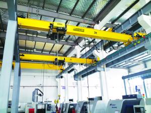 China DIN Standard Single Girder Overhead Crane Light Weight Remote Control European Style wholesale