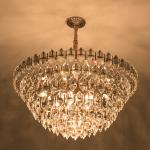 Luxury Crystal Pendant Ceiling Light Gold For Living Room Sitiing Room Decor