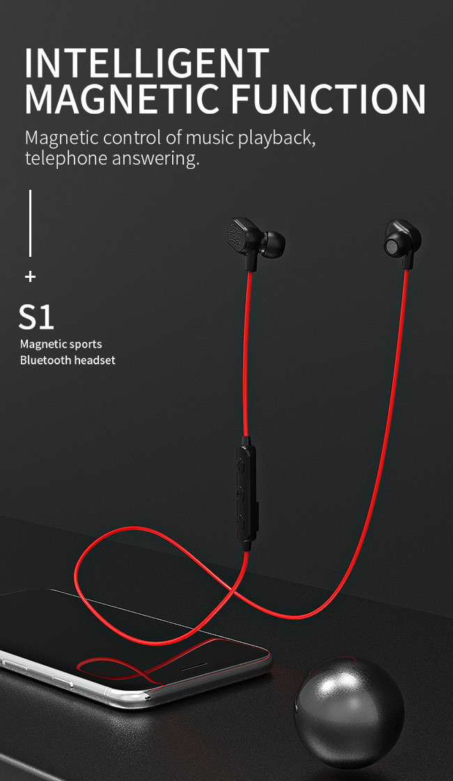 In Ear 10 Hours Long Time Use Wireless Neckband Bluetooth Earbuds
