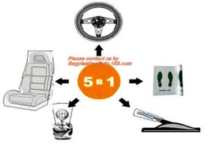 China Foot Mat Nylon Plastic Car Seat Covers Steering Wheel Biodegradable Eco friendly wholesale