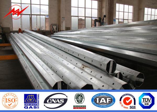 Galvanized Distribution Metal Utility Poles Philippines 30FT 35FT 45FT 2.75mm