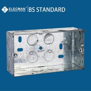 China Galvanized Steel Electrical Metal Switch Box 2 Gang Socket Box BS4662 3x6 wholesale