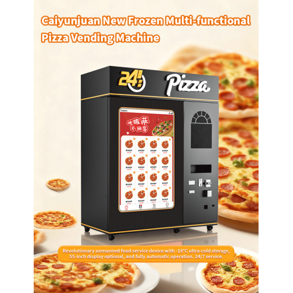 24 Hour Automatic Self Service Pizza Vending Machine Commercial Use