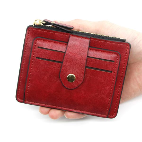 Credit Card Holder Wallet for Men and Women Unisex Pur Color Leather Pu Coin