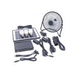 Solar Lighting System 12V LED Light 8" Fan Solar Panel For Home Outdoor Camping