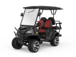 Electric Golf Cart Featuring Spacious 2+2 Seating Bold Black And Red Color