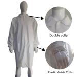 Fashion Uniform Micro-Porous Medical Visitor Disposablelab Coat with Label