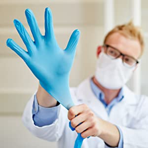 100 Pcs Nitrile Disposable Gloves - Soft Industrial Gloves, Vinyl Gloves Powder-Free, Latex-Free