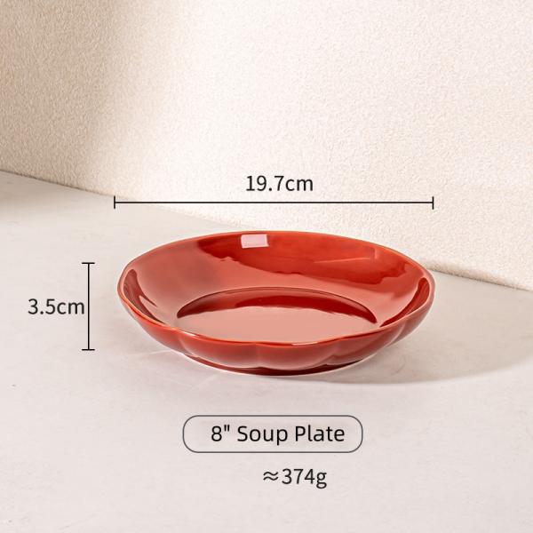 Custom Ceramic Hotel Dinnerware Set With Flower Design Stoneware Dessert Plates