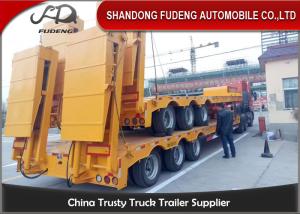 China 80 ton Gooseneck low loader Low Bed Tractor truck trailer sale Hydraulic ramp wholesale