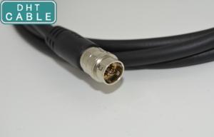 China 1.0 Meter Coupler Hirose Cable Assembly With Solid Male Connector PVC Jacket wholesale